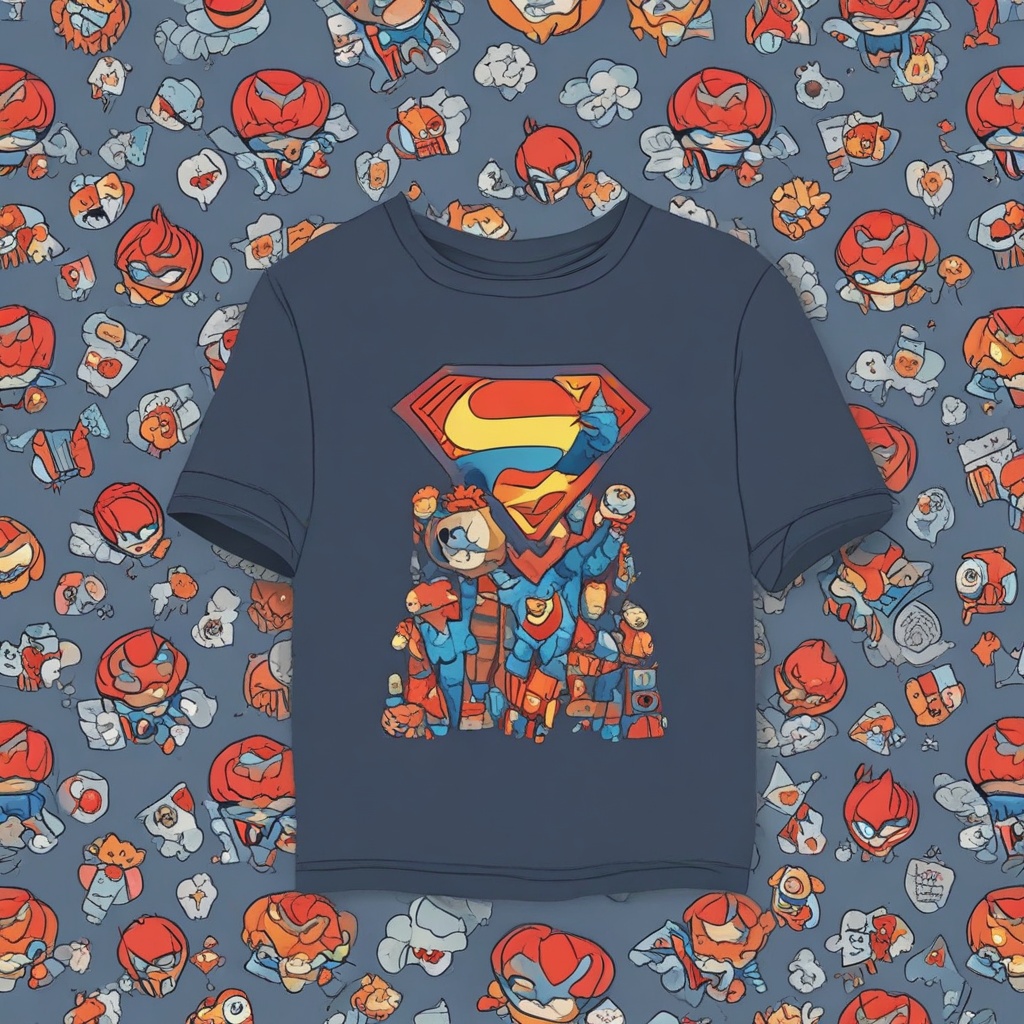 Novelty T-Shirt with a superhero theme